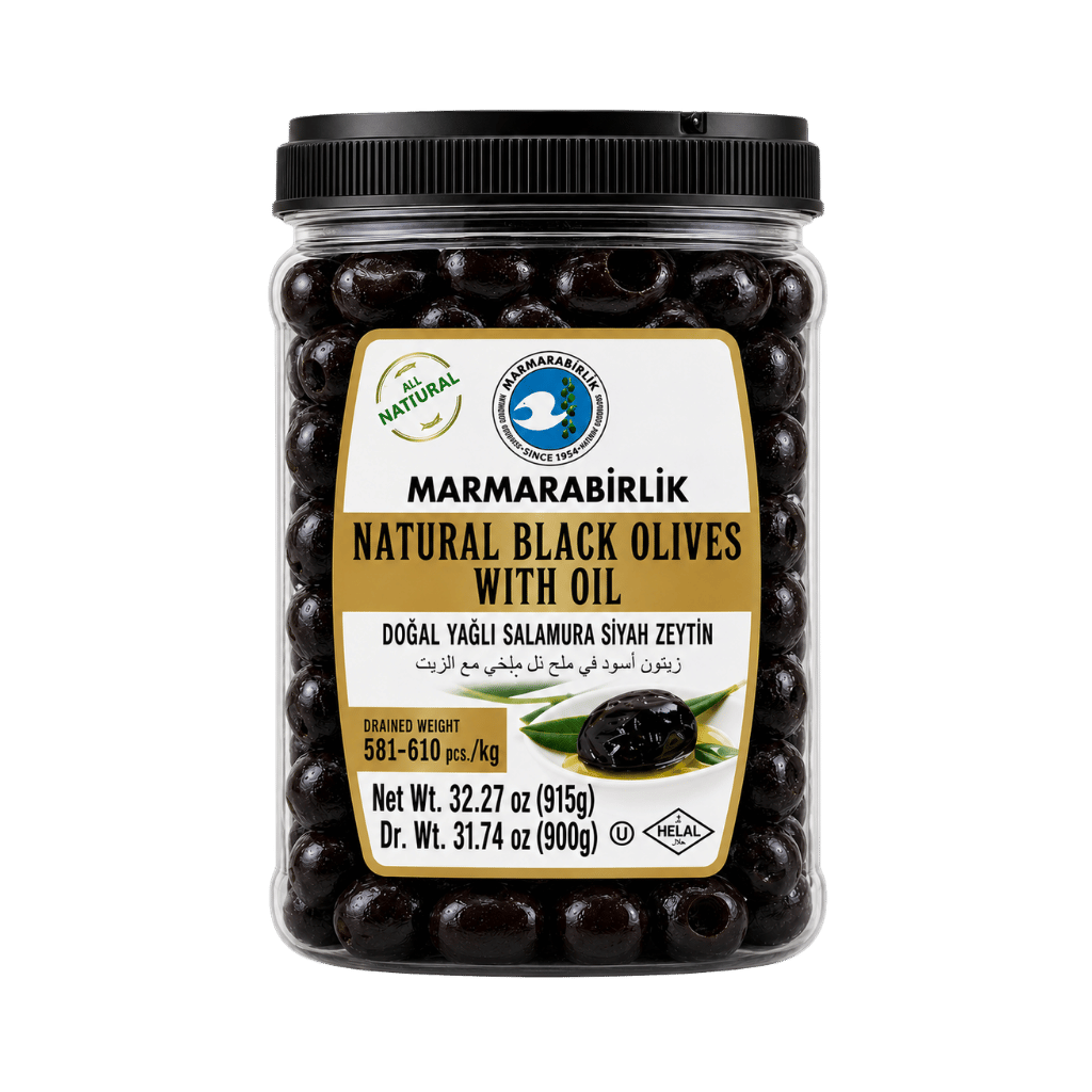 Marmarabirlik Natural Black Olives With Oil 915 g buy online USA - 1